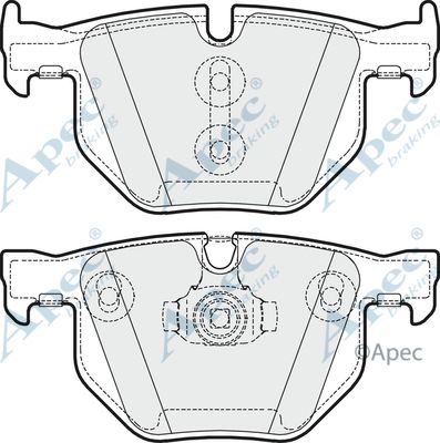 APEC BRAKING Bremžu uzliku kompl., Disku bremzes PAD1643